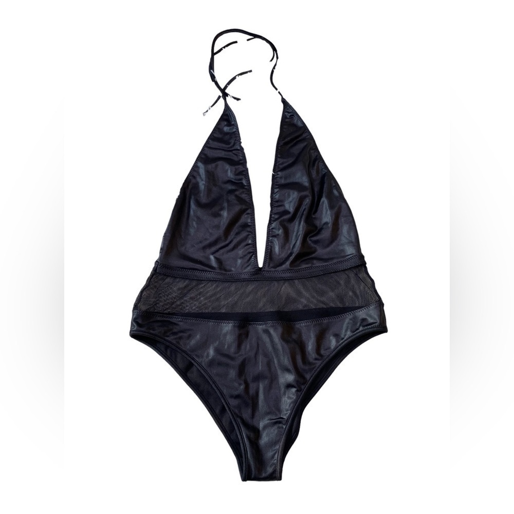 V neck Black  Swimsuit Large  Signature8 Brand